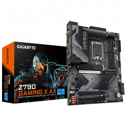 GIGABYTE Z790 GAMING X AX, Socket 1700, Intel® Z790 (14/13/12th Gen CPU), 19Phases, CPU graphics, HDMI, DP, Dual 4xDDR5-7600, 3xPCIe X16 5.0, 6xSATA3, RAID, 4xM.2 4.0, 2xPCIe X1, Realtek ALC1220-VB/SPDIF, 2.5GbE LAN, WiFi6E/BT, 1xUSB-C 3.2Gen2x2, 3xUSB3.2